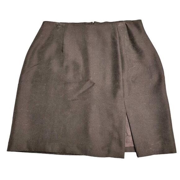 Set Black Mini Skirt & Peacock Soft Sharkbite Hem Blouse - Picture 4 of 11